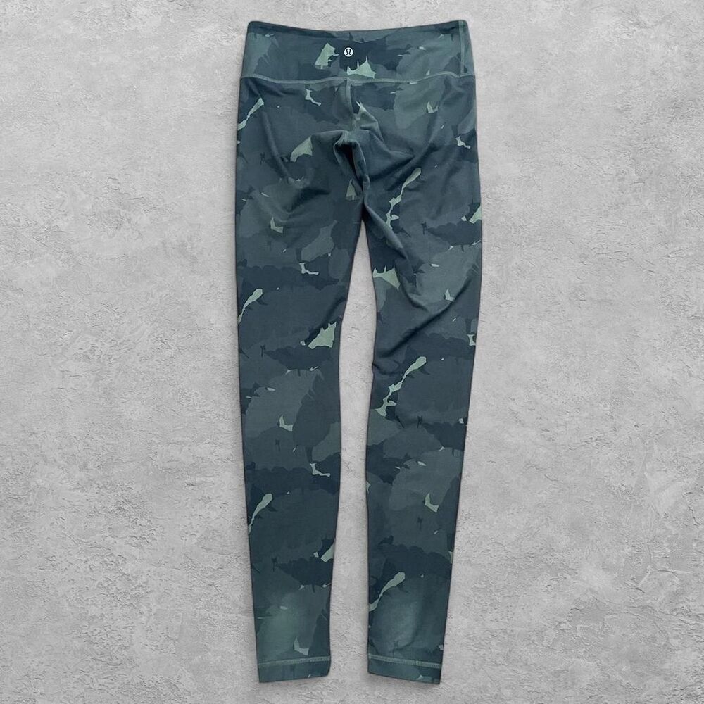 Lululemon Align Green Camo Leggings High Rise 6 Yoga Pilates Gym